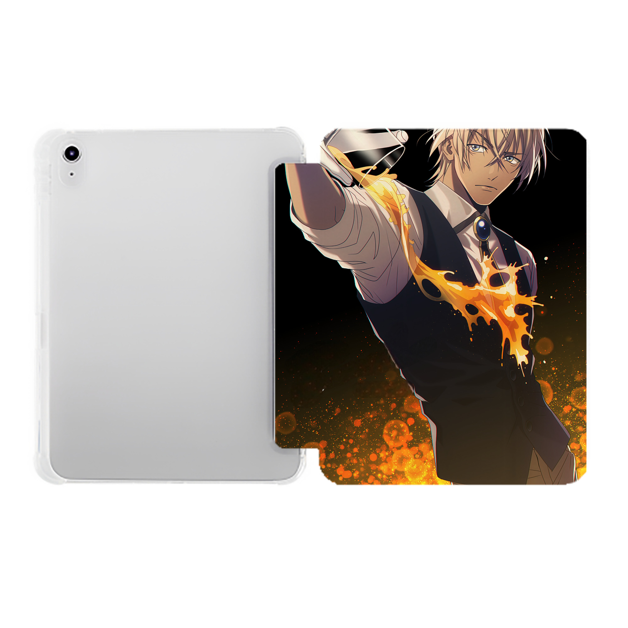 （画像用） 名探偵コナン Detective Conan IPad ケース ペン収納付き 三つ折りスタンド PUレザー×シリコン 対応機種9.5/10.5/10.9インチ